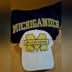 White Michigander Cap with Yellow Accents